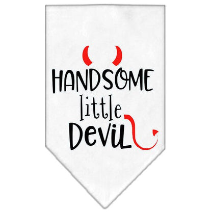 Bandana para mascotas y perros serigrafiada con la frase "Handsome Little Devil"