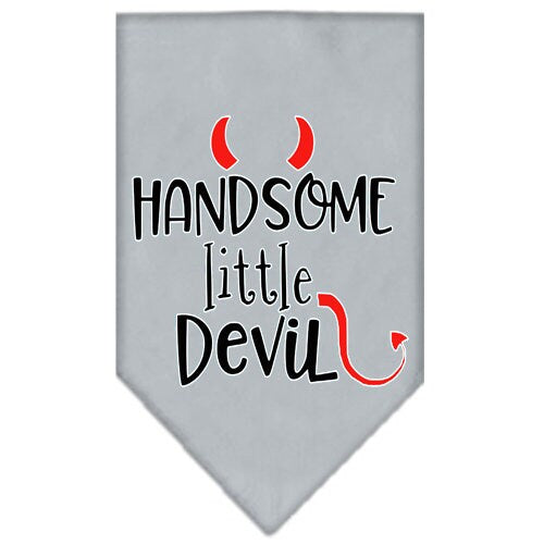 Bandana para mascotas y perros serigrafiada con la frase "Handsome Little Devil"