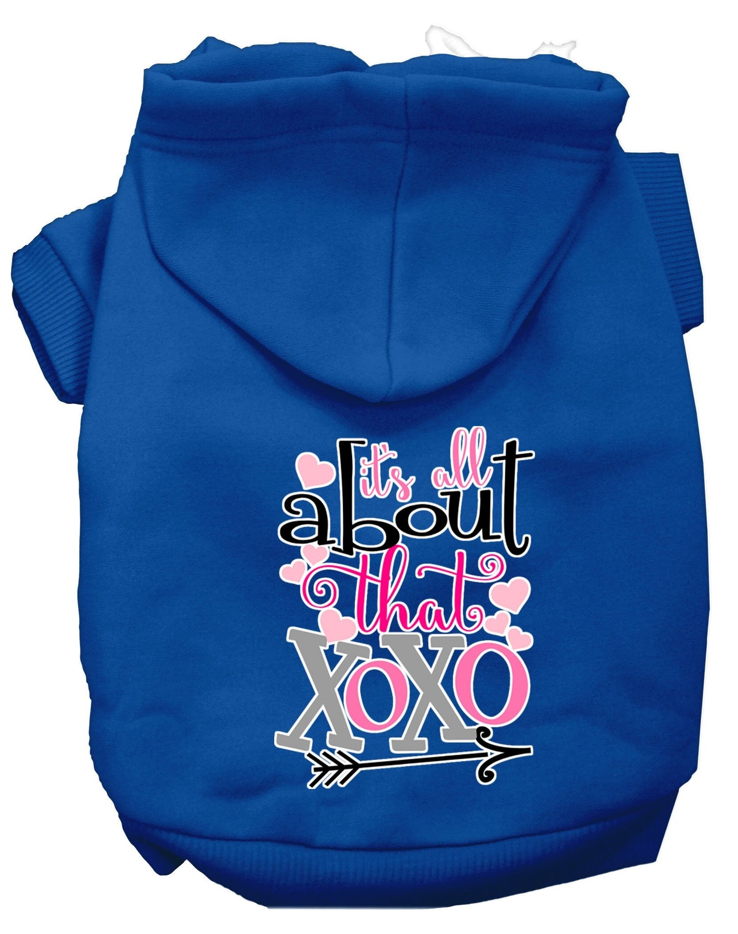 Pet, Dog & Cat Hoodie Screen Printed, "All About That XOXO"