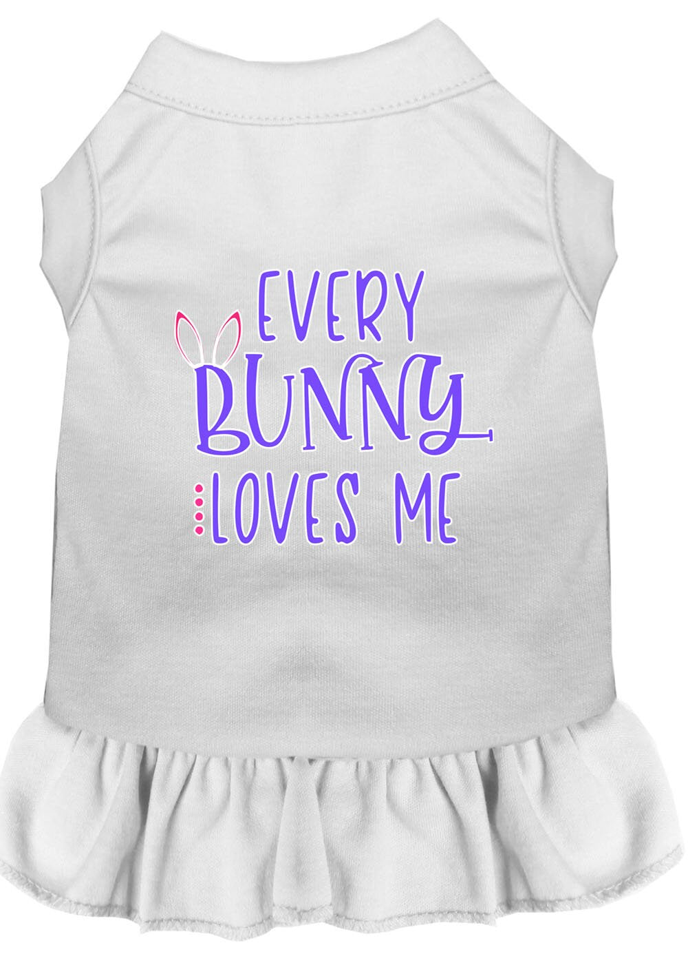 Pet Dog & Cat Dress Screen Printed, "Every Bunny Loves Me"