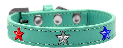 Collar de moda para perros, cachorros y mascotas Widget, "Estrellas rojas, blancas y azules"