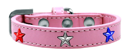 Collar de moda para perros, cachorros y mascotas Widget, "Estrellas rojas, blancas y azules"