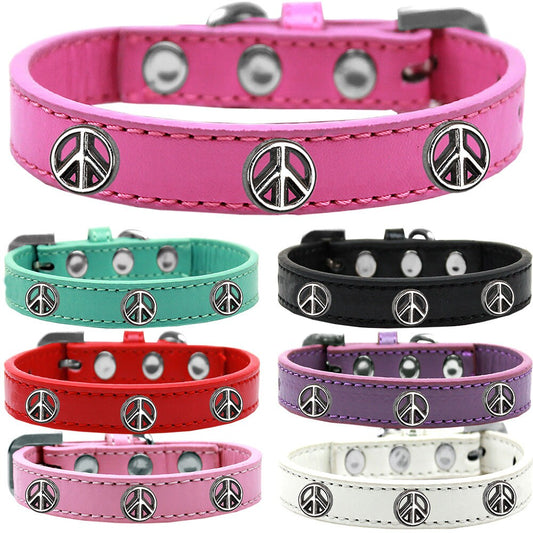 Collar de moda para perros, cachorros y mascotas, "Signo de la paz"