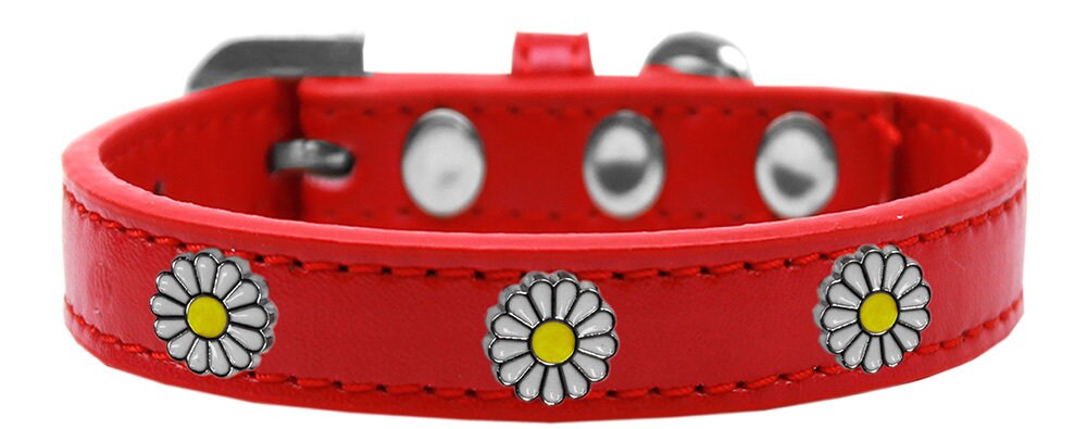 Dog, Puppy and Pet Widget Fashion Collar, "White Daisies"