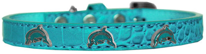 Collar con diseño de cocodrilo para perros, cachorros y mascotas, "Dolphins"