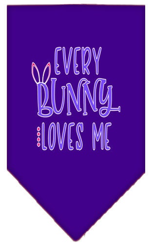 Pet and Dog Bandana Screen Printed, "Every Bunny Loves Me"