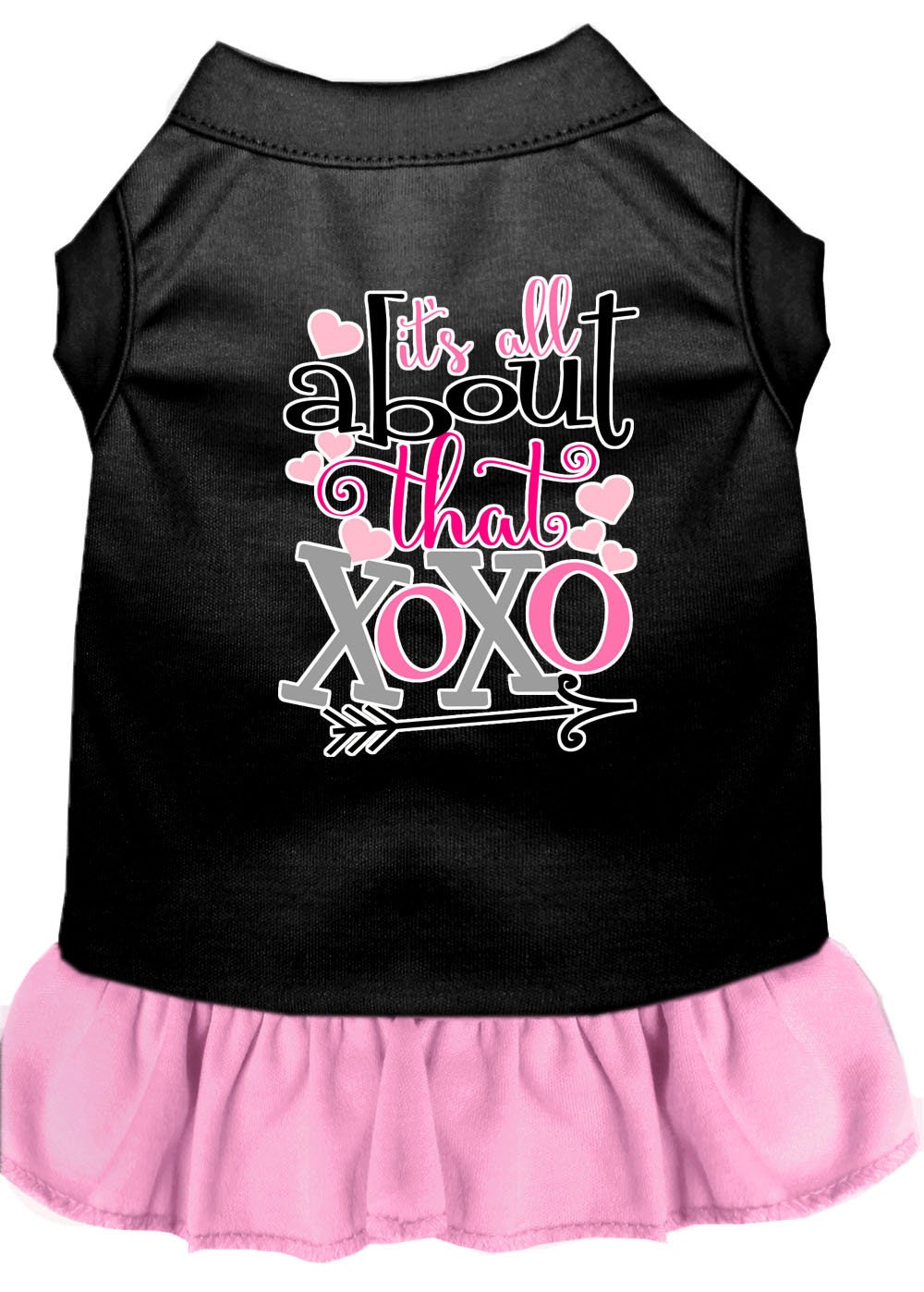 Vestido para perros, vestido para perros y gatos con serigrafía "All About That XOXO"