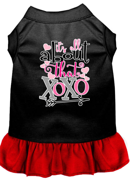 Vestido para perros, vestido para perros y gatos con serigrafía "All About That XOXO"