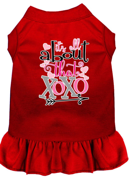 Vestido para perros, vestido para perros y gatos con serigrafía "All About That XOXO"