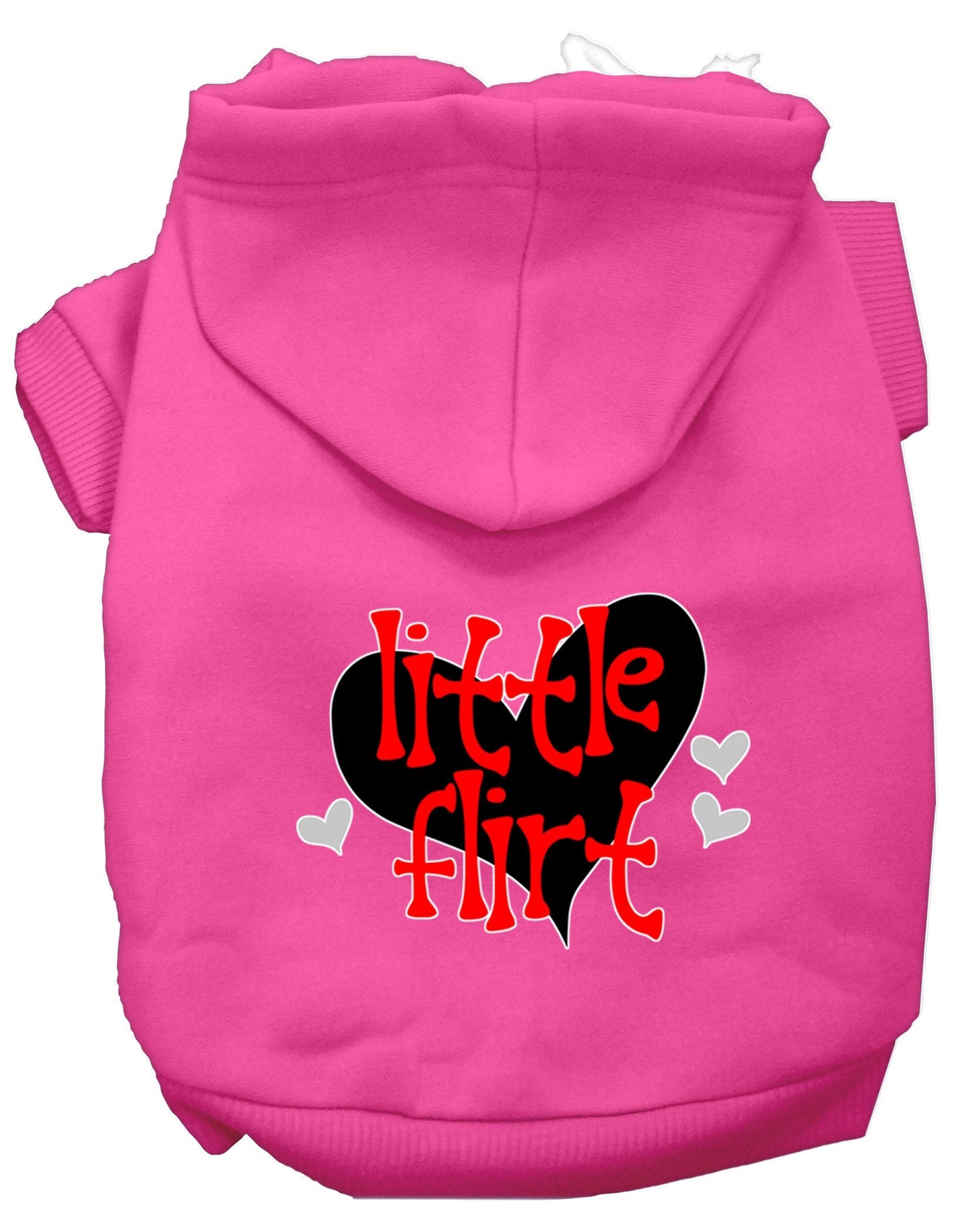 Sudadera con capucha para mascotas, perros y gatos serigrafiada, "Little Flirt"