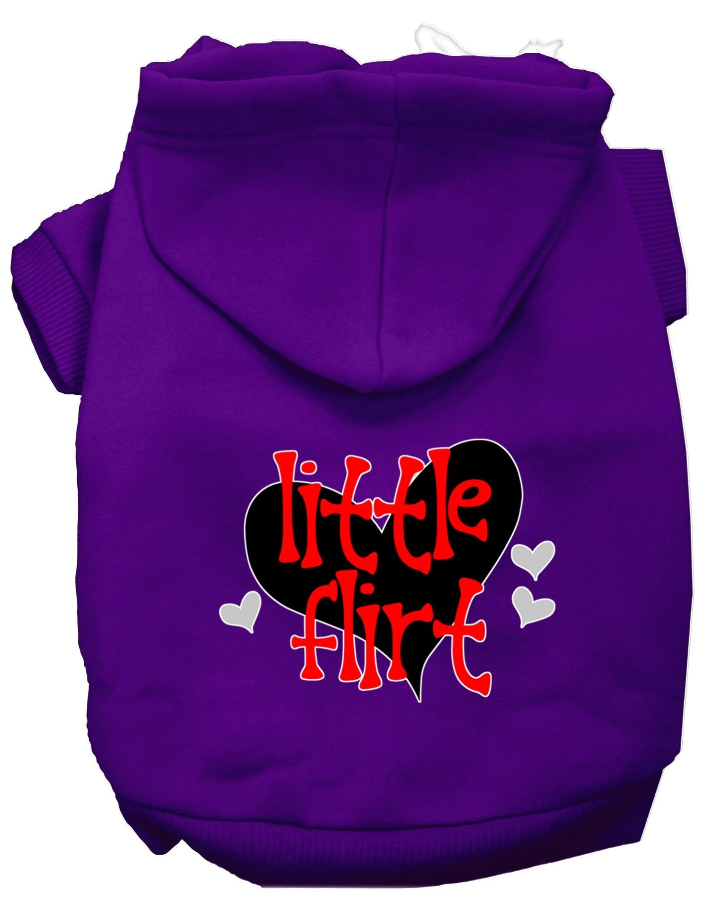 Sudadera con capucha para mascotas, perros y gatos serigrafiada, "Little Flirt"