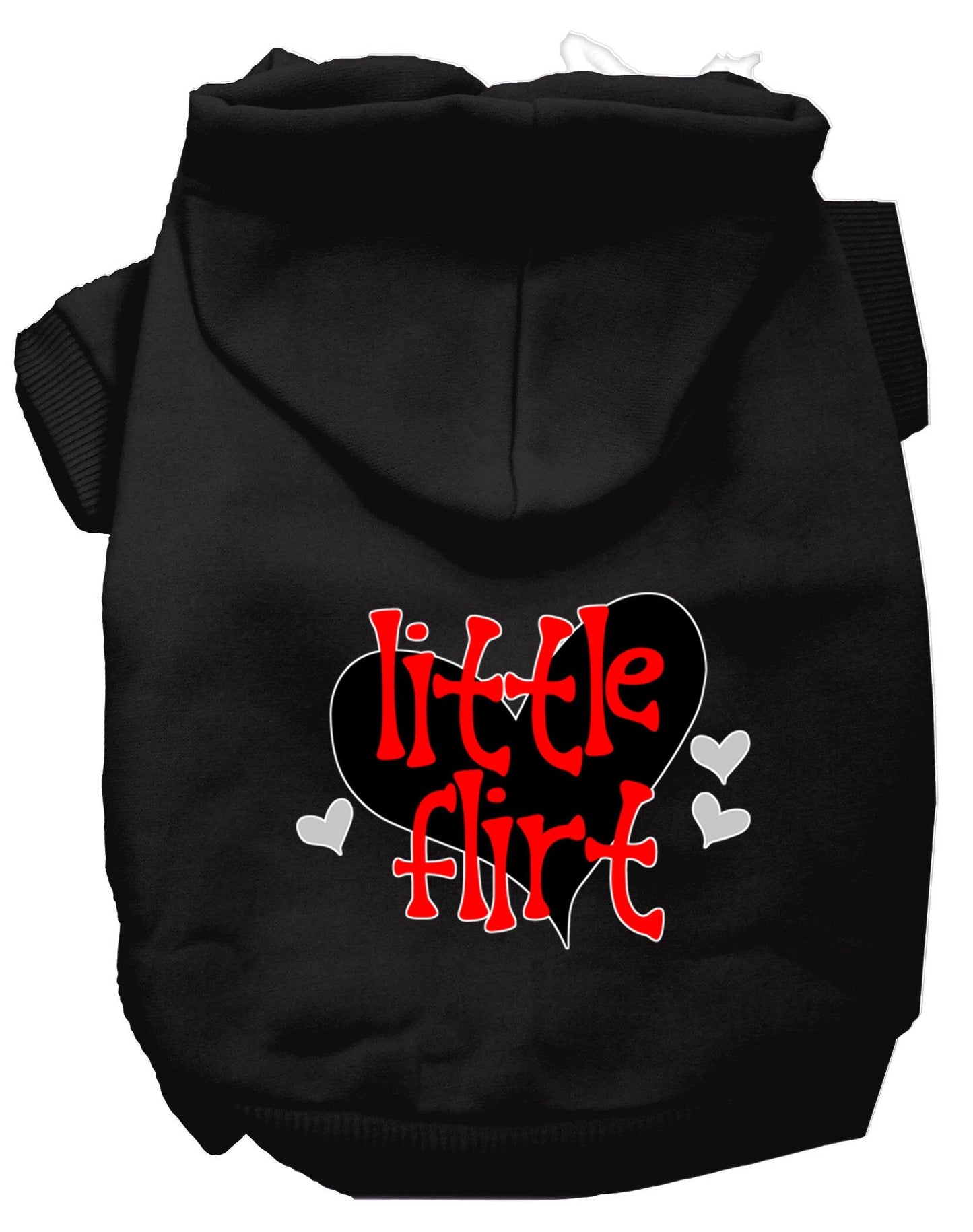 Sudadera con capucha para mascotas, perros y gatos serigrafiada, "Little Flirt"