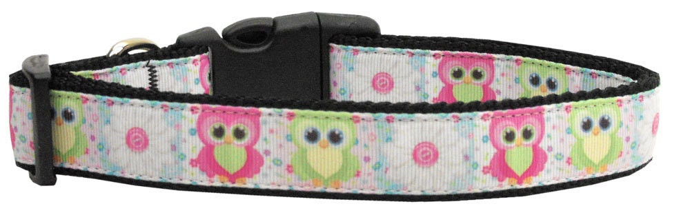 Collar o correa de nailon para perros y gatos, "Sweet As Sugar Owls"