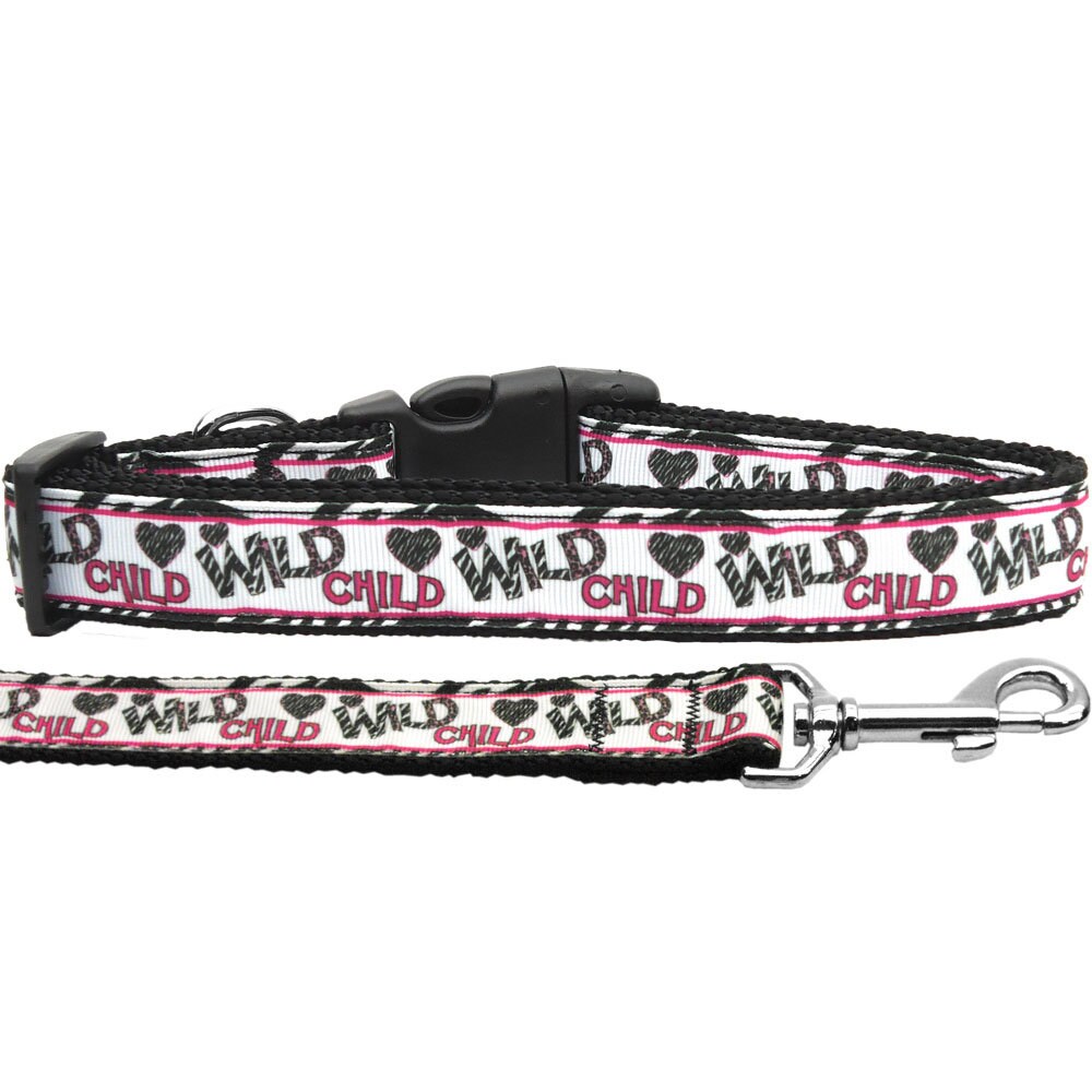 Collar o correa de nailon para perros y gatos, "Wild Child"