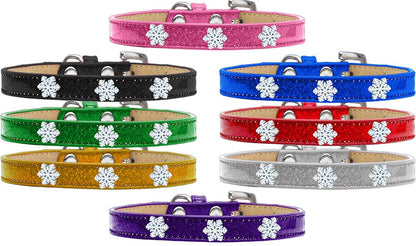 Collar con forma de helado para perros, cachorros y mascotas, "Copos de nieve"