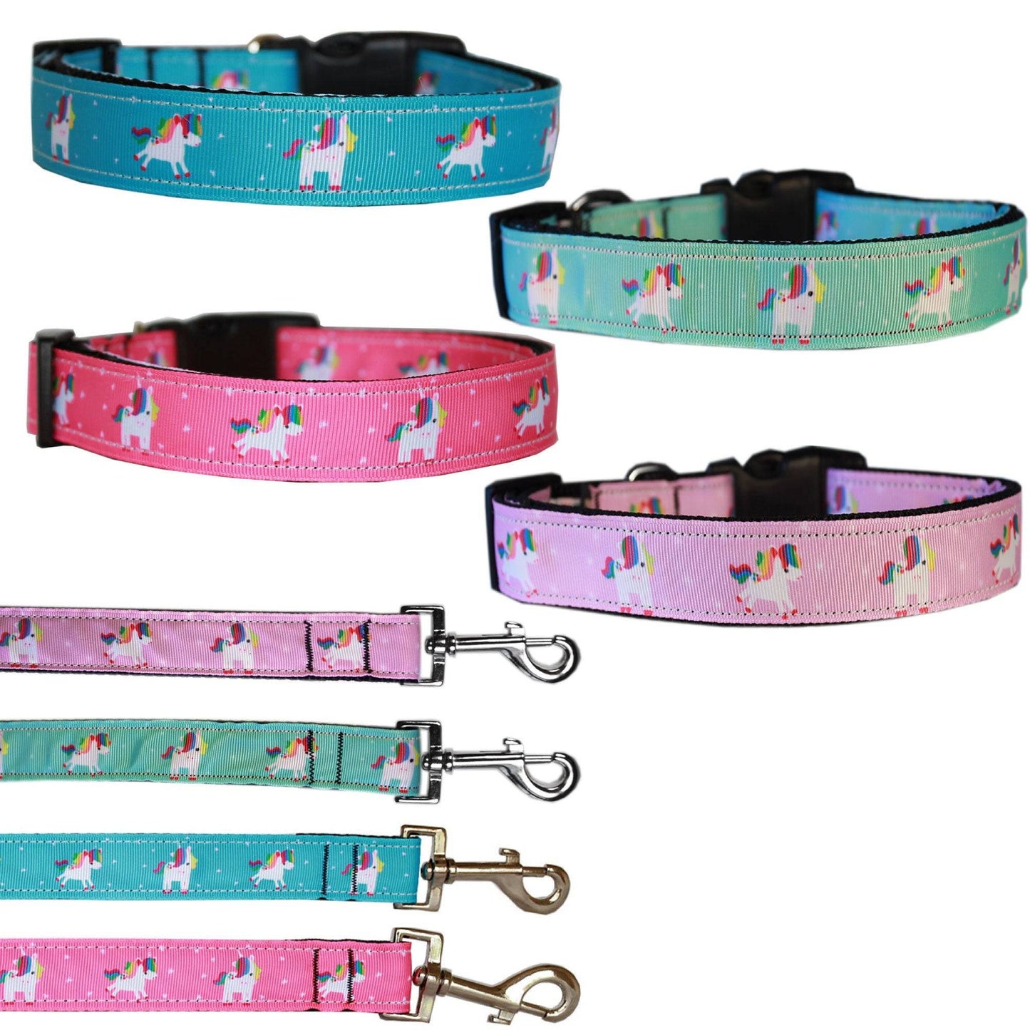 Collar o correa de nailon para perros y gatos, "Unicornio"