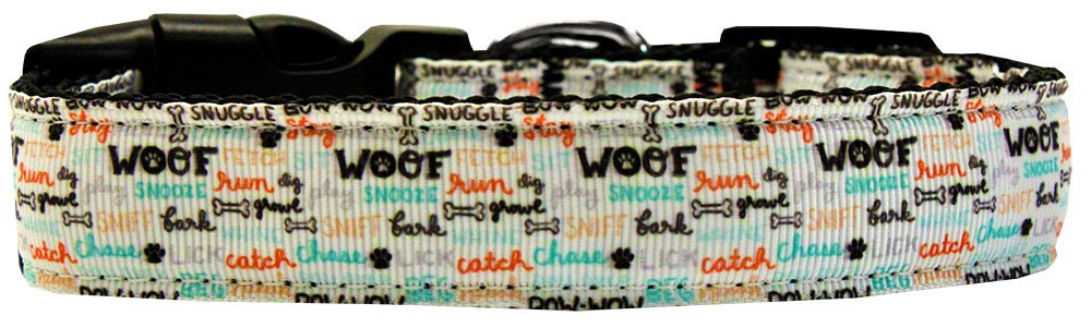 Collar o correa de nailon para perros y gatos, "Woofs A Lot"