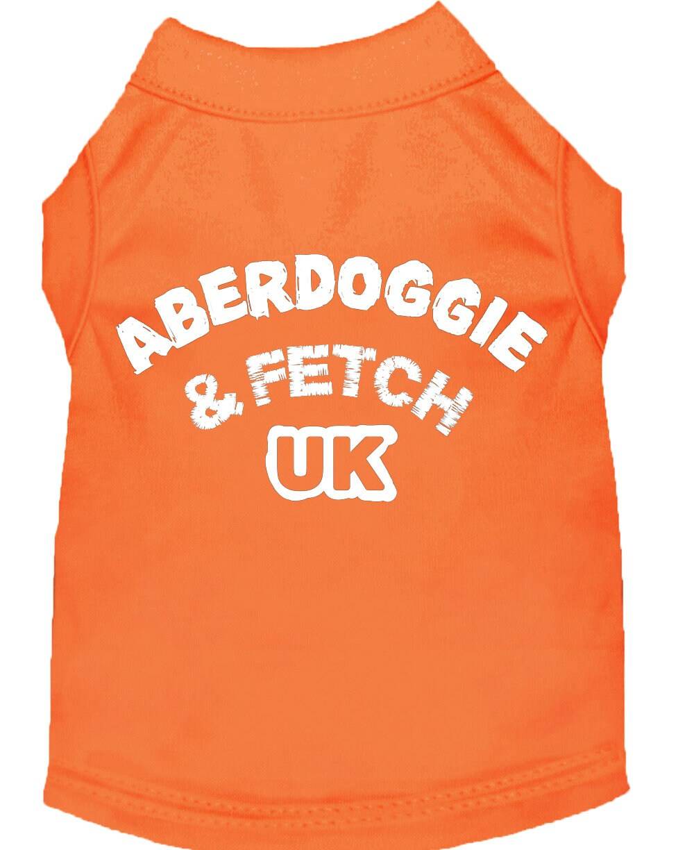 Pet Dog & Cat Shirt Screen Printed, "Aberdoggie and Fetch UK"