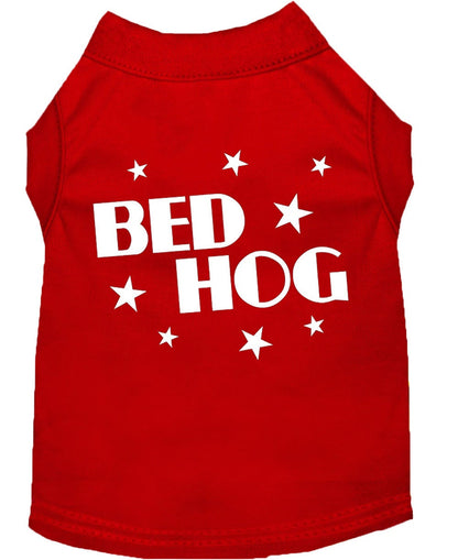 Pet Dog & Cat Shirt Screen Printed, "Bed Hog"