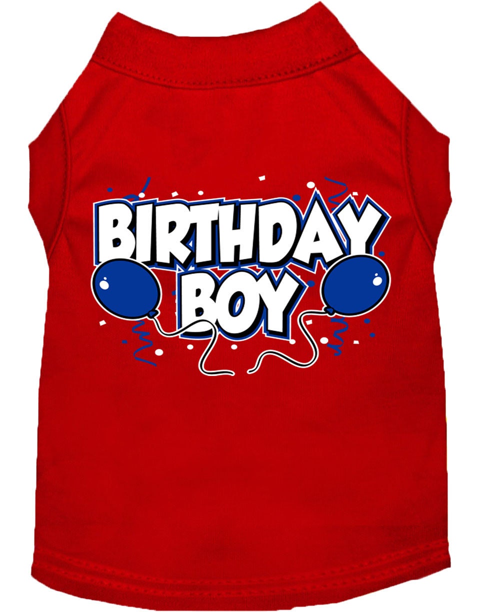 Camiseta para perro y gato con serigrafía "Birday Boy"