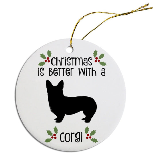 Christmas is Better with a Corgi Christmas Tree Ornament