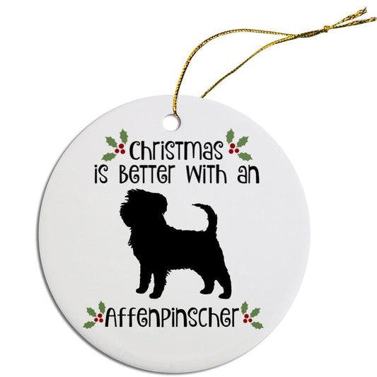 Christmas is Better with an Affenpinscher Christmas Tree Ornament