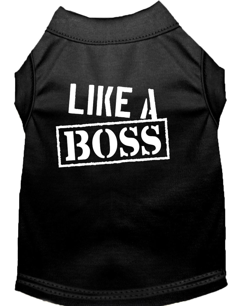 Pet Dog & Cat Shirt Screen Printed, "Like A Boss"