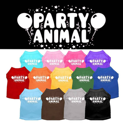 Camiseta para perros y gatos con serigrafía "Party Animal"