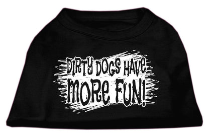 Pet Dog & Cat Shirt Screen Printed, "Dirty Dogs Have More Fun"