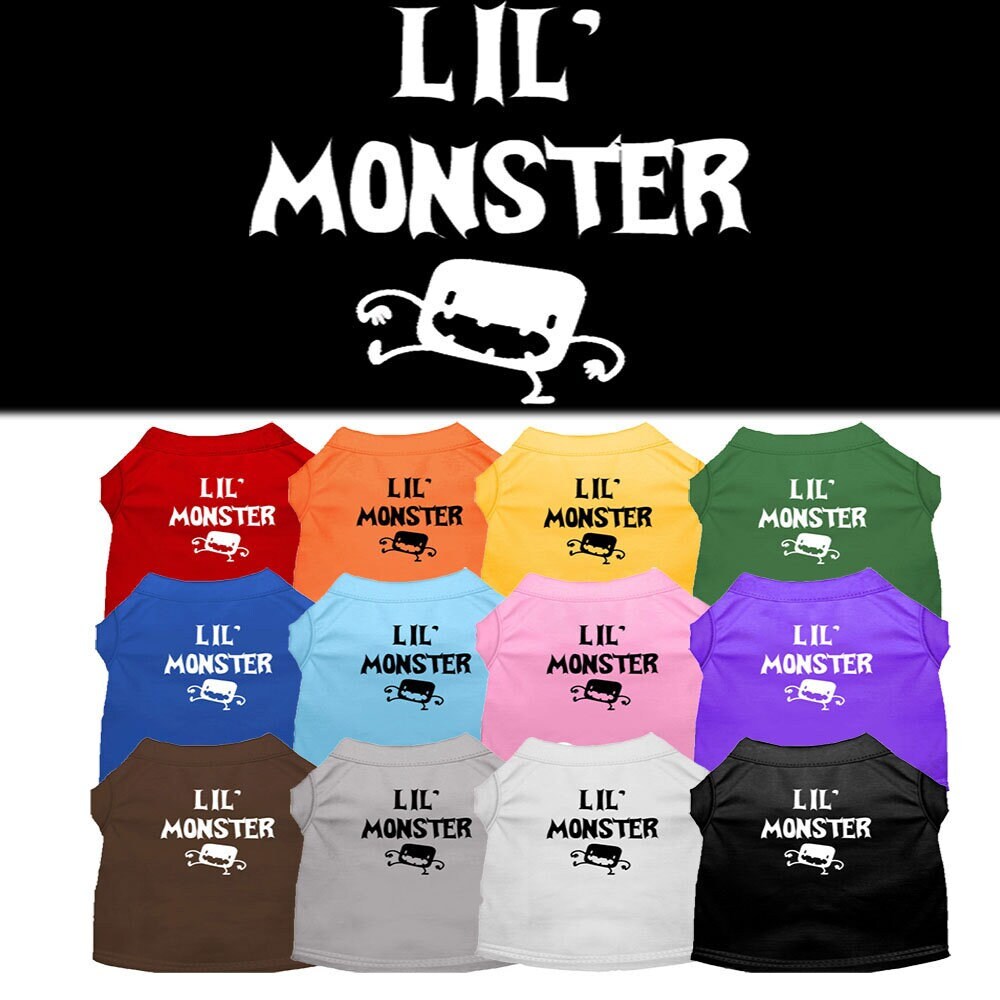 Halloween Pet Dog & Cat Shirt Screen Printed, "Lil Monster"