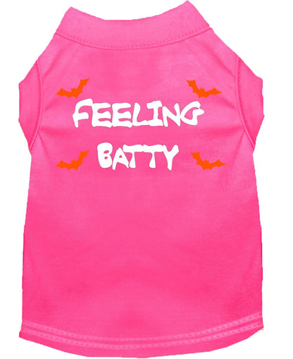 Halloween Pet Dog & Cat Shirt Screen Printed, "Feeling Batty"