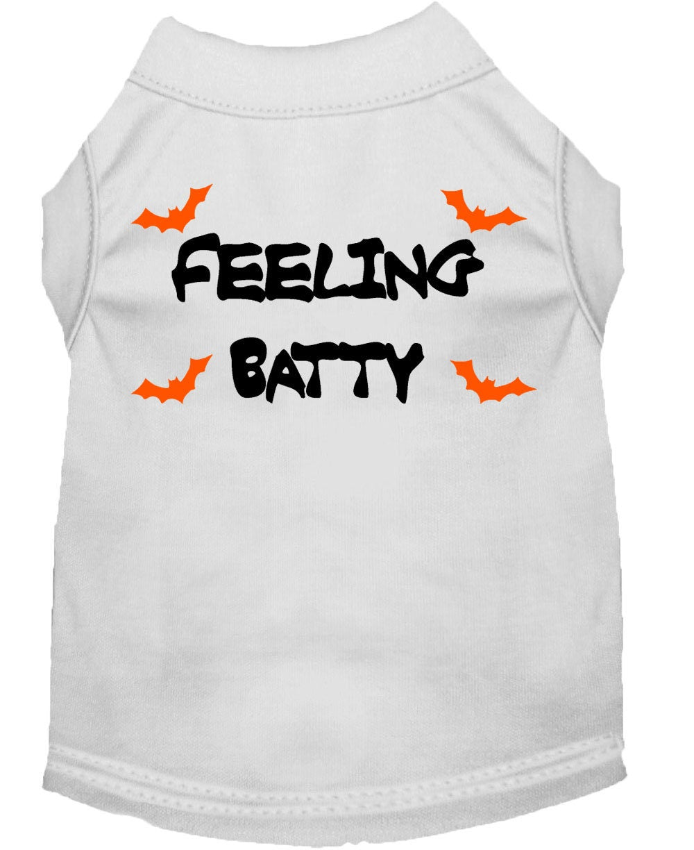 Halloween Pet Dog & Cat Shirt Screen Printed, "Feeling Batty"