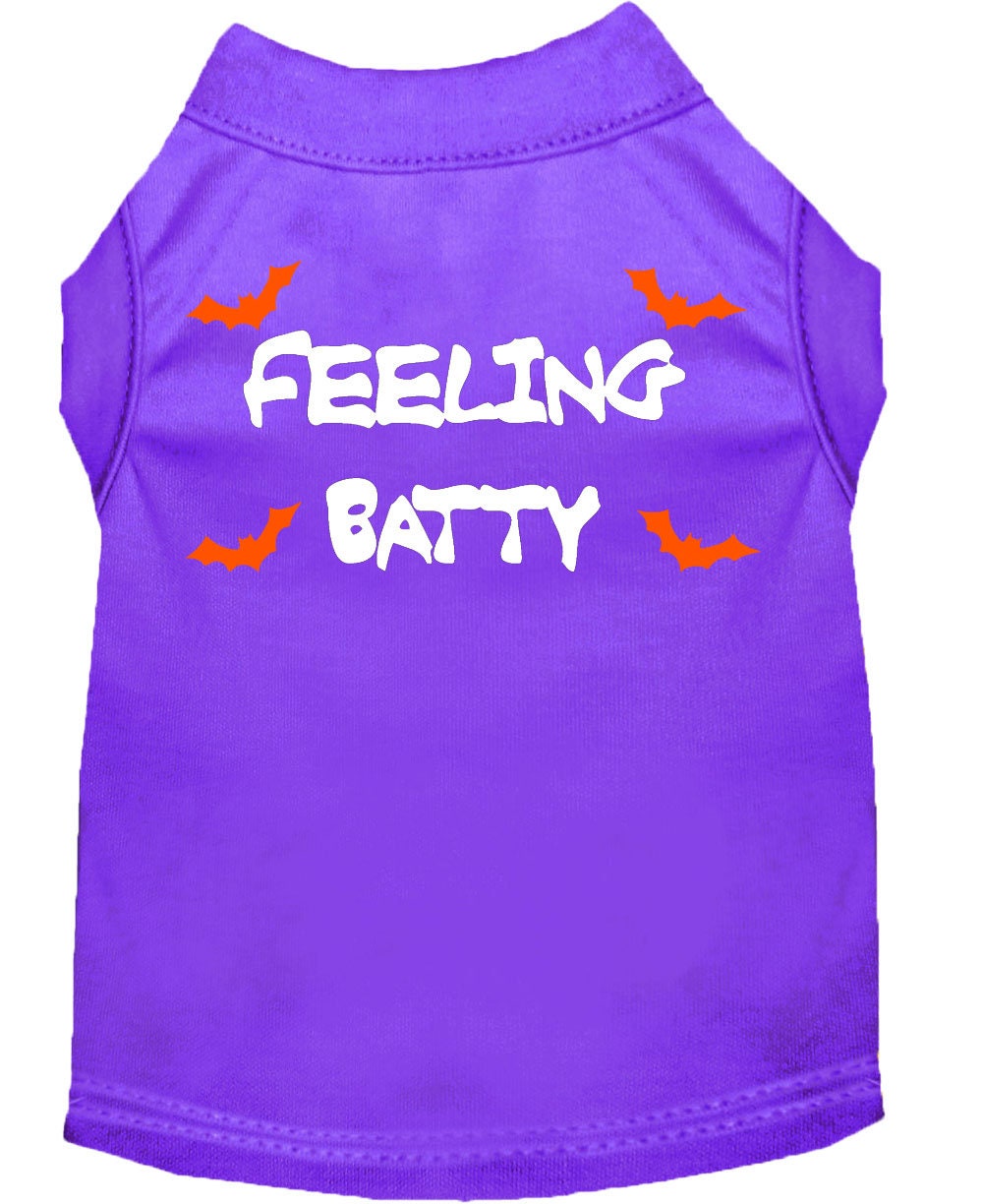 Halloween Pet Dog & Cat Shirt Screen Printed, "Feeling Batty"