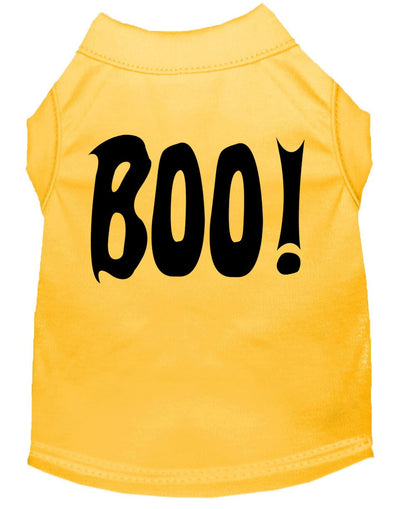 Camiseta de Halloween para perros y gatos con serigrafía "Boo!"