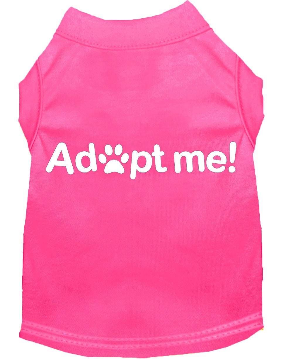 Pet Dog & Cat Shirt Screen Printed, "Adopt Me"