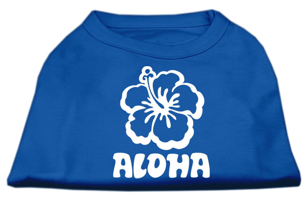 Pet Dog & Cat Shirt Screen Printed, "Aloha Flower"