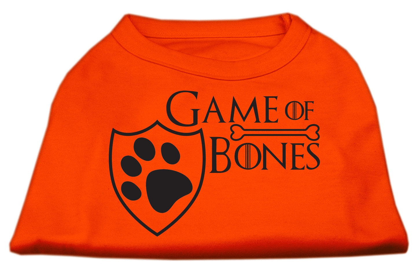 Pet Dog & Cat Shirt Screen Printed, "Game of Bones"