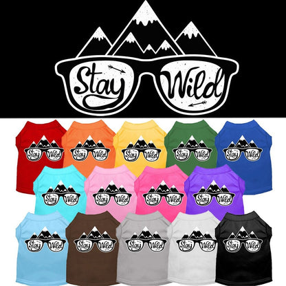 Camiseta para perros y gatos con serigrafía "Stay Wild"