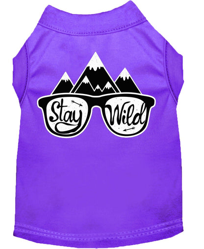 Camiseta para perros y gatos con serigrafía "Stay Wild"