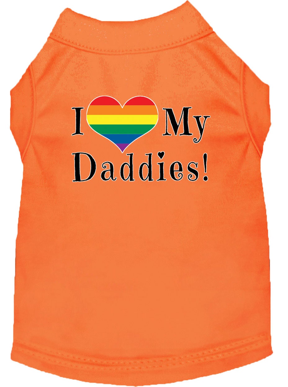 Camiseta para perros y gatos con serigrafía "I Heart My Daddies"