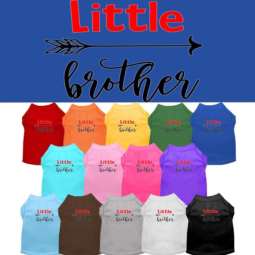 Camiseta para perros y gatos con serigrafía "Little Brother"