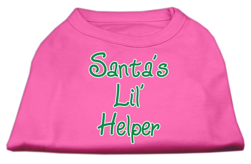 Christmas Screenprinted Dog Shirt, "Santa's Lil Helper"