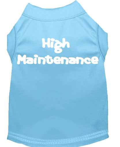 Pet Dog & Cat Shirt Screen Printed, "High Maintenance"