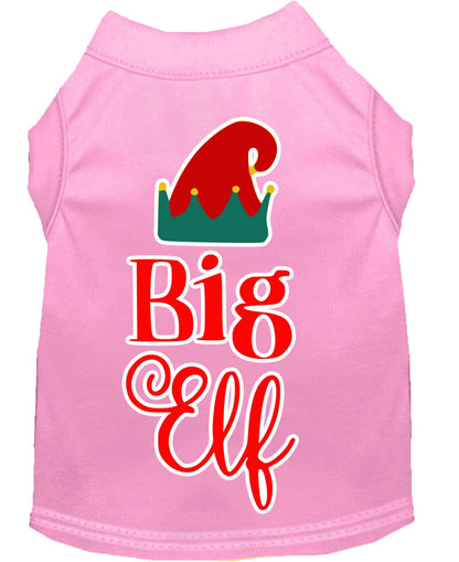 Christmas Pet Dog & Cat Shirt Screen Printed, "Big Elf"