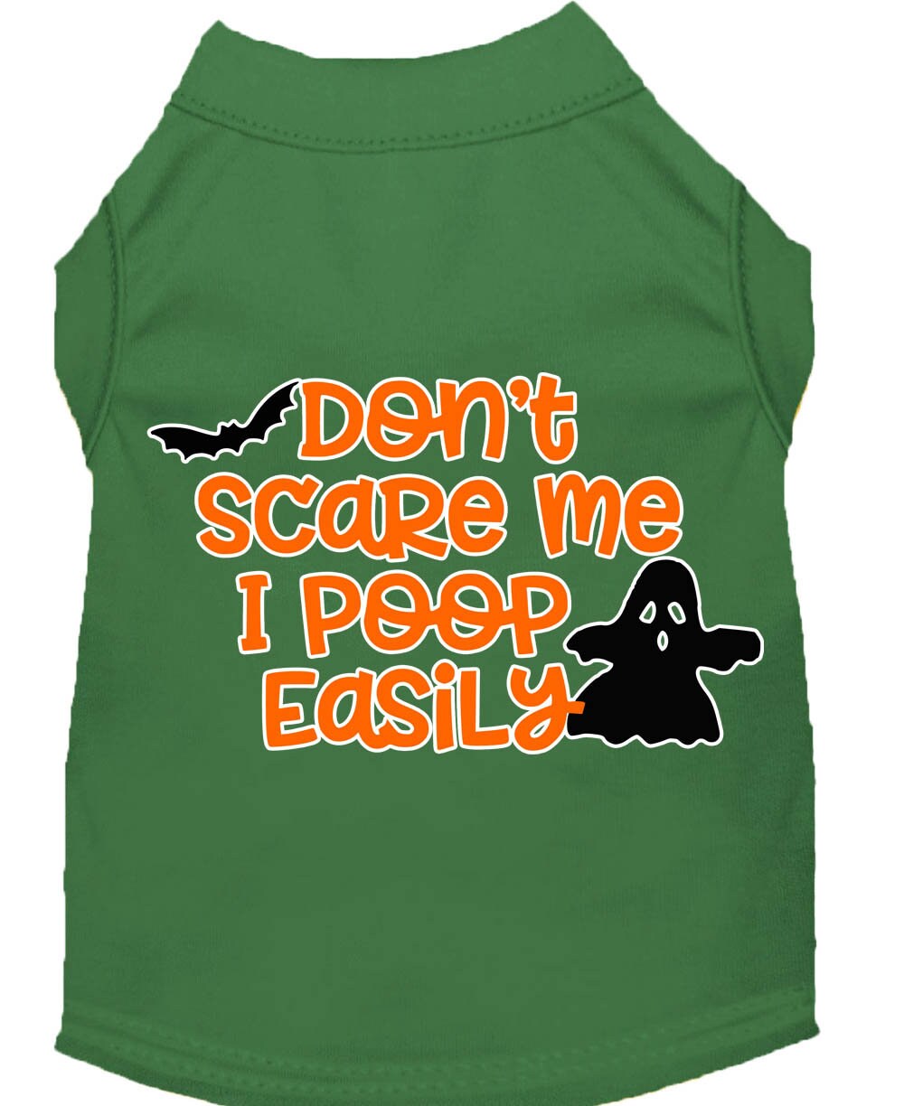 Halloween Pet Dog & Cat Shirt Screen Printed, "Don't Scare Me, I Poop Easily"