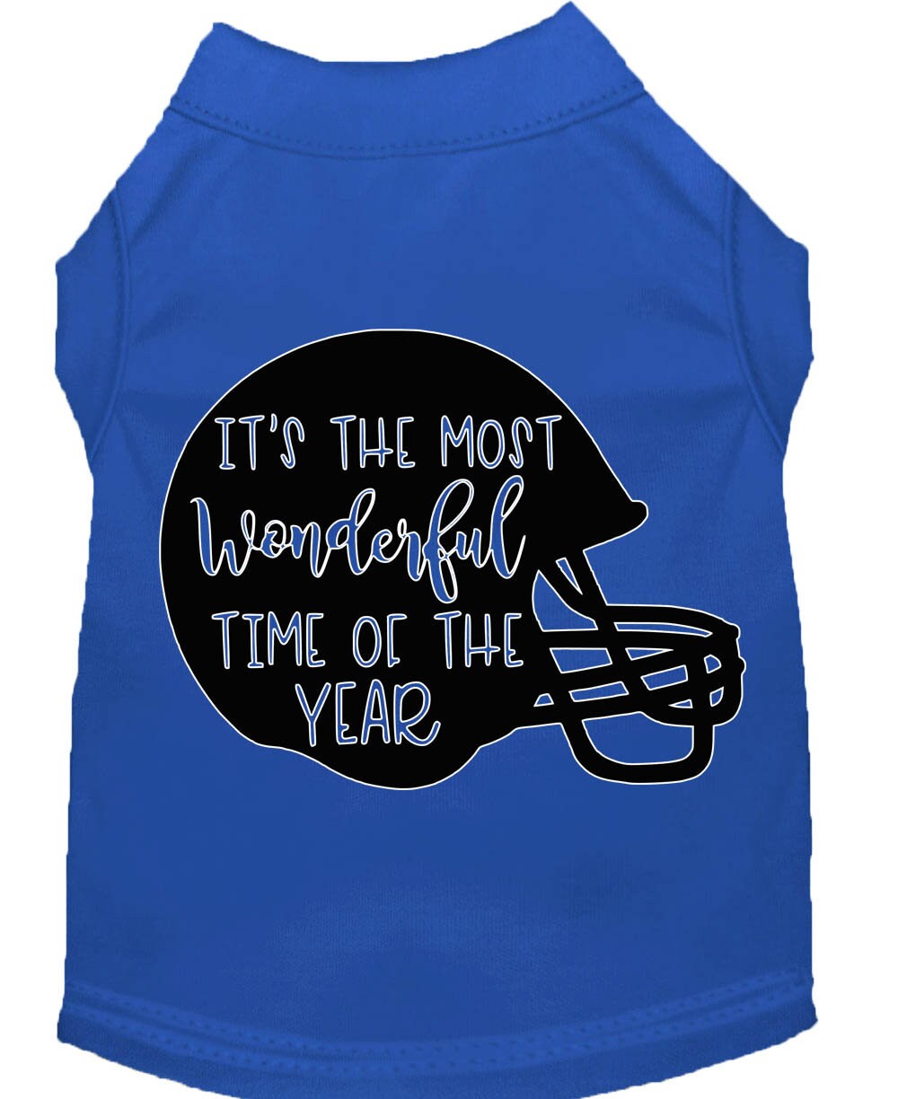 Pet Dog & Cat Shirt Screen Printed, "It's The Most Wonderful Time Of The Year (Football)"