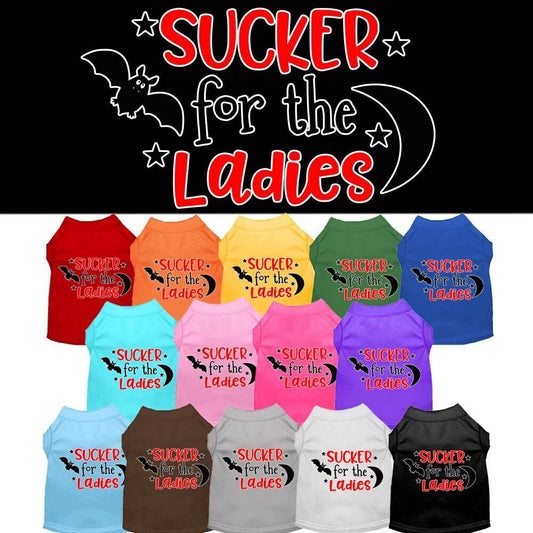 Camiseta para perros y gatos con serigrafía "Sucker For The Ladies"