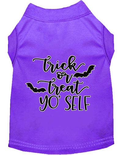 Halloween Pet Dog & Cat Shirt Screen Printed, "Trick Or Treat Yo' Self"