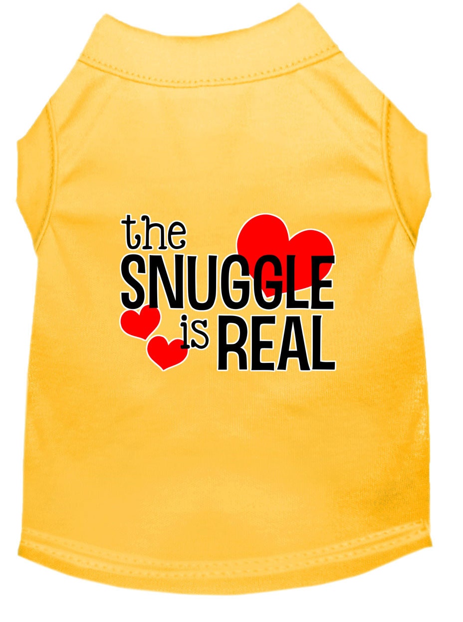 Camiseta para perros y gatos con serigrafía "The Snuggle Is Real"