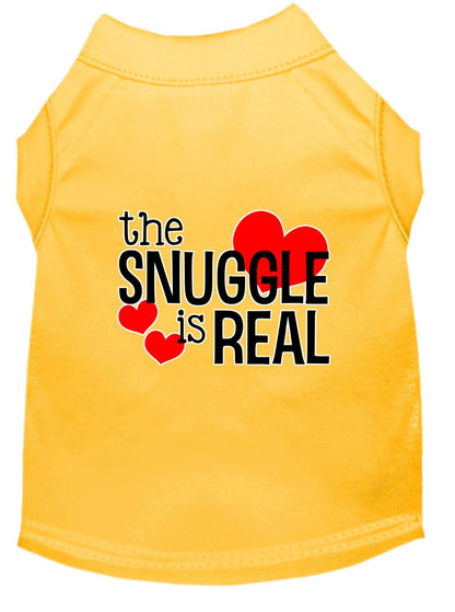 Camiseta para perros y gatos con serigrafía "The Snuggle Is Real"